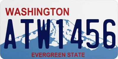 WA license plate ATW1456
