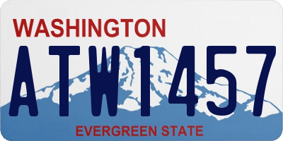 WA license plate ATW1457
