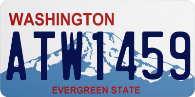WA license plate ATW1459