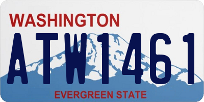 WA license plate ATW1461