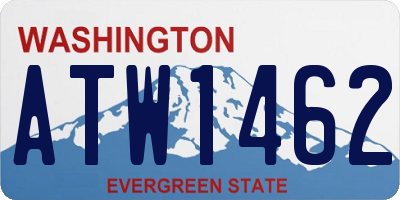 WA license plate ATW1462