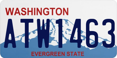 WA license plate ATW1463
