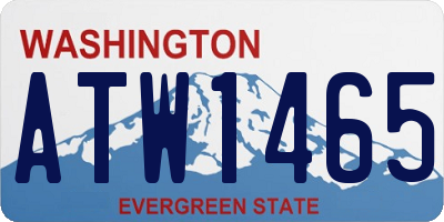 WA license plate ATW1465
