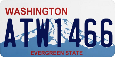WA license plate ATW1466