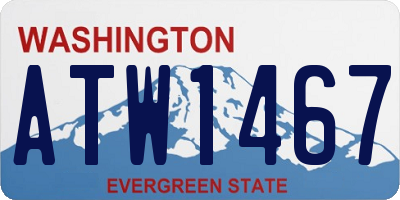 WA license plate ATW1467