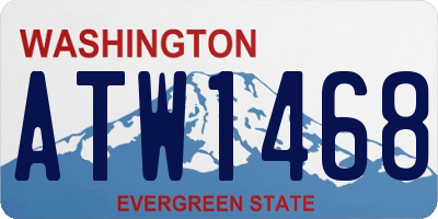 WA license plate ATW1468