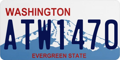 WA license plate ATW1470