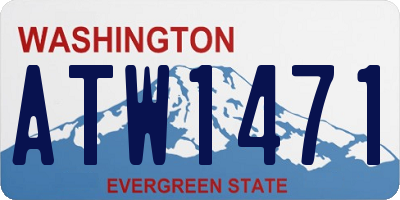 WA license plate ATW1471