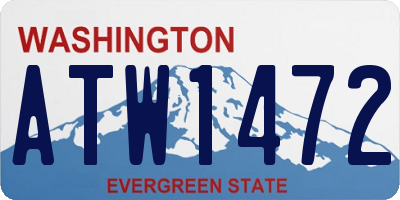 WA license plate ATW1472
