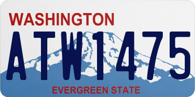 WA license plate ATW1475