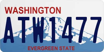 WA license plate ATW1477