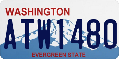 WA license plate ATW1480