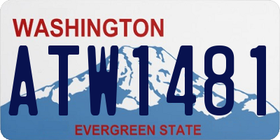 WA license plate ATW1481