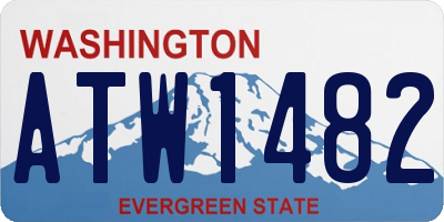 WA license plate ATW1482