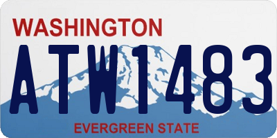 WA license plate ATW1483