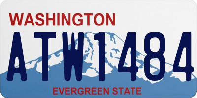 WA license plate ATW1484