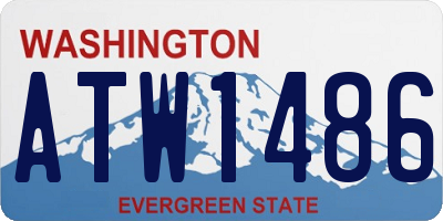 WA license plate ATW1486