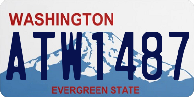 WA license plate ATW1487