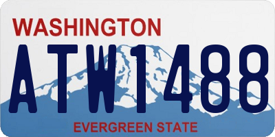 WA license plate ATW1488