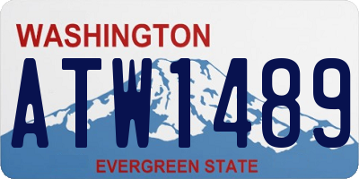 WA license plate ATW1489