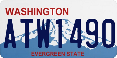 WA license plate ATW1490