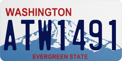 WA license plate ATW1491