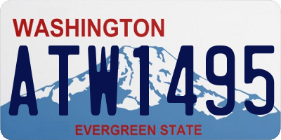 WA license plate ATW1495