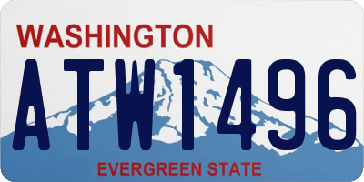 WA license plate ATW1496