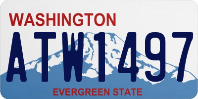 WA license plate ATW1497