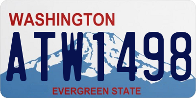 WA license plate ATW1498