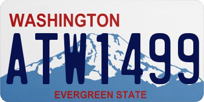 WA license plate ATW1499