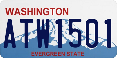 WA license plate ATW1501