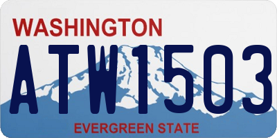 WA license plate ATW1503