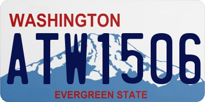 WA license plate ATW1506