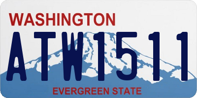 WA license plate ATW1511