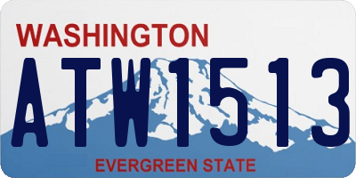 WA license plate ATW1513