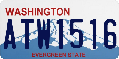 WA license plate ATW1516