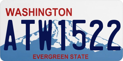 WA license plate ATW1522