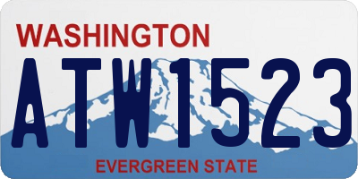 WA license plate ATW1523