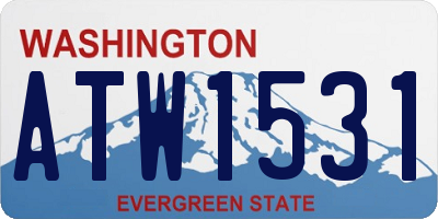 WA license plate ATW1531