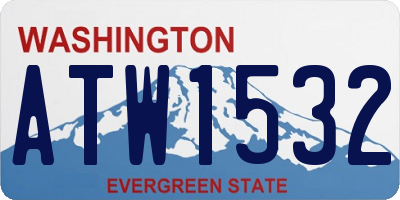 WA license plate ATW1532