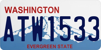 WA license plate ATW1533