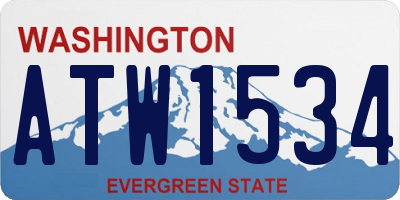 WA license plate ATW1534