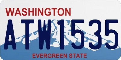 WA license plate ATW1535