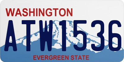 WA license plate ATW1536