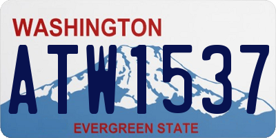 WA license plate ATW1537