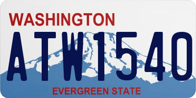 WA license plate ATW1540