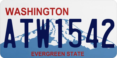 WA license plate ATW1542