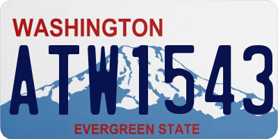 WA license plate ATW1543