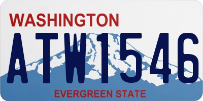 WA license plate ATW1546